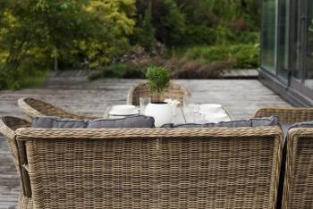 Обеденная группа угловая из искусственного ротанга 4sis Бергамо