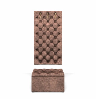 Прихожая Betel Мишель Панель вешалка Мишель 750+Пуф Мишель 750