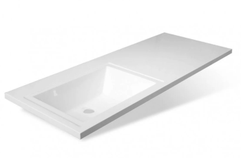 Тумба напольная Style Line Даллас 130 левая + Умывальник ESTETUS Даллас 1300*482 левый