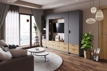 Гостиная Сильва Оттавия комплектция 1 (НМ 014.65+НМ 014.06+НМ 014.66)