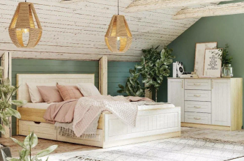 Спальня Сильва Оливия комплектация 4 (НМ 040.34+НМ 040.39+НМ 040.35)