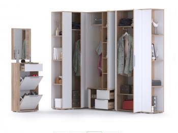 Прихожая Mobi Куба 15 13.141 2шт + 13.136 + 13.137 + 10.14 + 13.114 + Зеркало