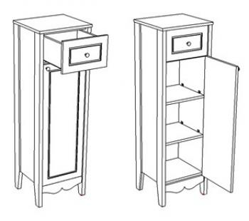 Шкаф-пенал Corozo Блюз 39