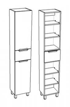 Шкаф-пенал напольный Corozo Алиот 35 универсальный