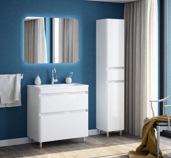 Шкаф-пенал напольный Corozo Алабама 35 Z1 с корзиной