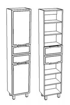 Шкаф-пенал Corozo Монро 40 Z2 универсальный