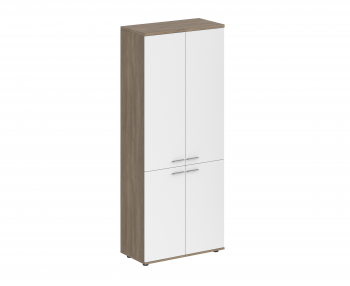 корпус: дуб темный;  фасады: белый