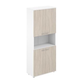 корпус: белый; фасады: дуб светлый