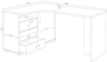 Стол компьютерный Мэрдэс СР-145С