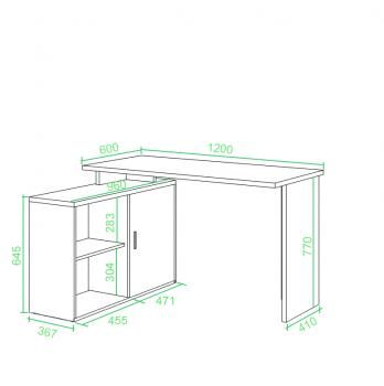 Компьютерный стол Мэрдэс СКЛ-ПРЯМ120+ТБЛ-2