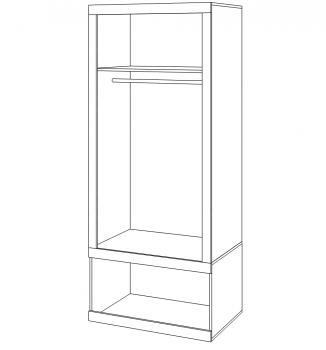 Шкаф Мэрдэс 90/60Д