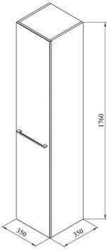Шкаф-пенал для ванной De Aqua Тока 1 35 L