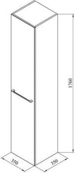 Шкаф-пенал для ванной De Aqua Тока 1 35 R