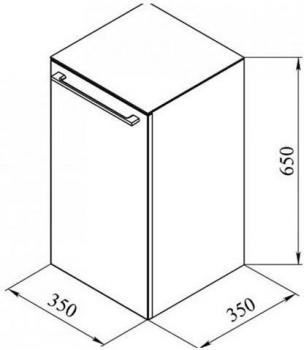 Шкаф-пенал для ванной De Aqua Тока 2 35