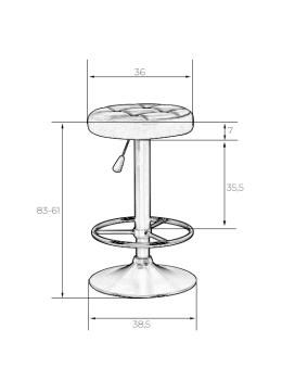 Стул барный Dobrin BRUNO GOLD