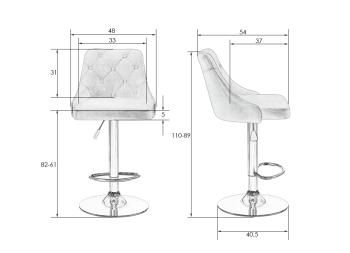 Стул барный Dobrin JOSEPH BLACK