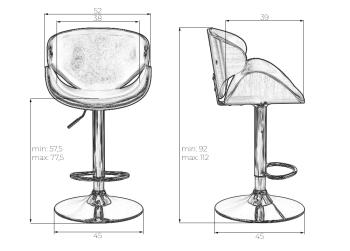 Стул барный Dobrin Karter