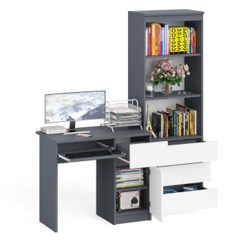 Стол компьютерный СВК Мори МС-1 правый + Стеллаж МСТ600.3