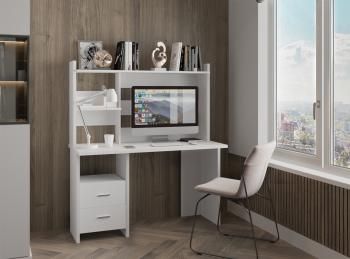 Компьютерный стол Мэрдэс СКЛ-Прям130+НКЛ-130 с надстройкой