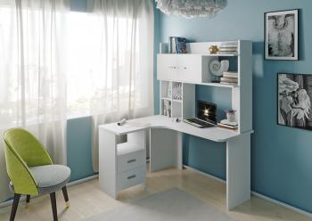 Компьютерный стол Мэрдэс СКЛ-Угл130+НКЛХ-130 с надстройкой+бокс Правый