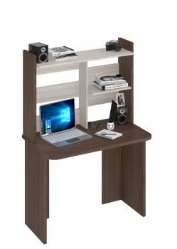 Стол Мэрдэс СКЛ-Прям100Р+НКЛ-100 без тумбы с надстройкой и скругленными углами