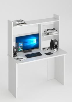 Стол Мэрдэс СКЛ-Прям120Р+НКЛ-120 без тумбы с надстройкой и скругленными углами