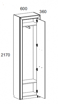 Шкаф Анрэкс 1DW OLIVIA