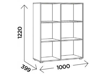 Стеллаж Woodville Чернин