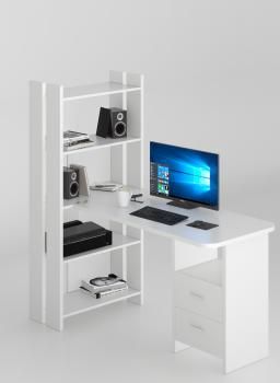 Стол-стеллаж Мэрдэс СТЛ-ОВ+С120Р с тумбой со скругленными углами