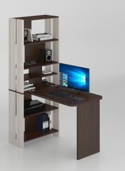 Стол-стеллаж Мэрдэс СТЛ-ОВХ+С100Р (без тумбы) со скругленными углами