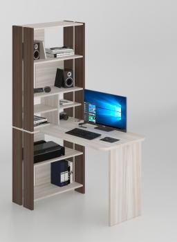 Стол-стеллаж Мэрдэс СТЛ-ОВХ+С100Р (без тумбы) со скругленными углами