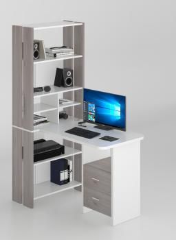 Стол-стеллаж Мэрдэс СТЛ-ОВХ+С100Р с тумбой и скругленными углами