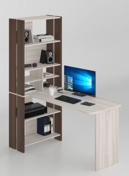 Стол-стеллаж Мэрдэс СТЛ-ОВХ+С120Р (без тумбы) со скругленными углами