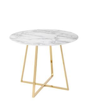 Белый мрамор/Ножки золото
