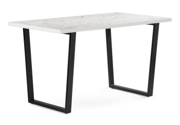 Мрамор белый/Черный матовый