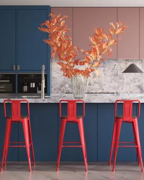 Стул барный STOOL GROUP TOLIX WOOD со спинкой