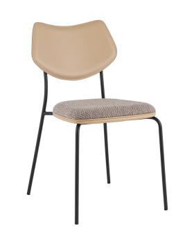 Темно-серый, с бежевой экокожей