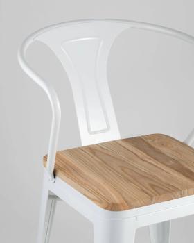 Стул STOOL GROUP TOLIX ARM WOOD с подлокотниками
