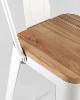 Стул полубарный STOOL GROUP TOLIX WOOD со спинкой