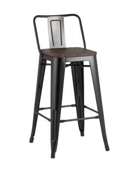 Черный глянцевый/Темное дерево