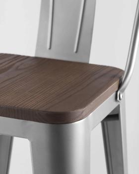 Стул полубарный STOOL GROUP TOLIX WOOD со спинкой