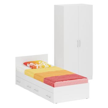 Кровать с ящиками СВК 0900 + Шкаф 2-х створчатый Стандарт