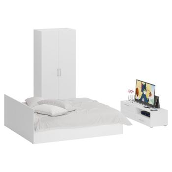 Белый/фасады ТВ тумбы МДФ белый глянец