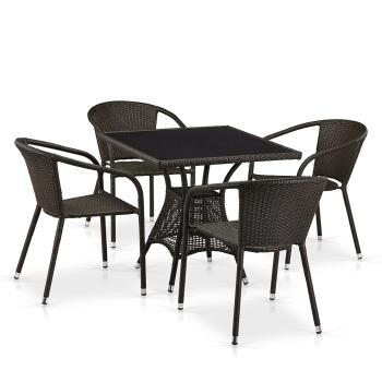 Комплект плетеной мебели Афина T197BT/Y137C-W53 (4+1)