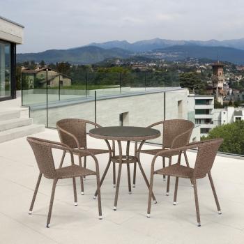 Комплект плетеной мебели Афина T282ANT/Y137C-W56 4Pcs