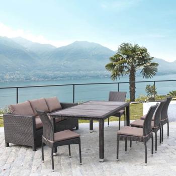 Комплект плетеной мебели Афина T347/S65A/Y380A-W53 8PCS