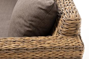 Диван из искусственного ротанга (гиацинт) двухместный 4sis Капучино