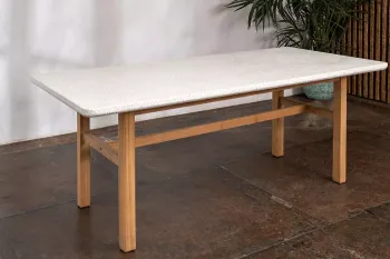 Обеденный стол из тика Joygarden TALARA 200 см с керамической столешницей