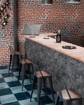 Стул барный STOOL GROUP TOLIX WOOD со спинкой