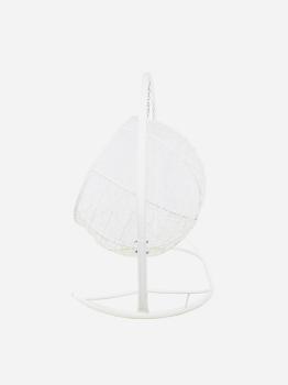 Подвесной диван M-group ЛЕЖЕБОКА с ротангом белый